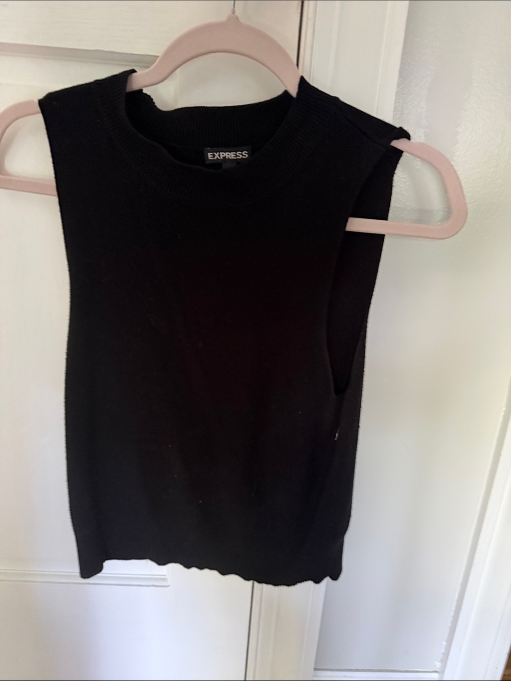 Express Black Ribbed Sleeveless Knit Tank
